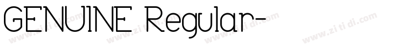 GENUINE Regular字体转换